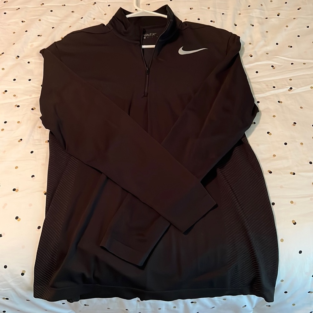 Nike golf black 1/4 zip pullover size medium